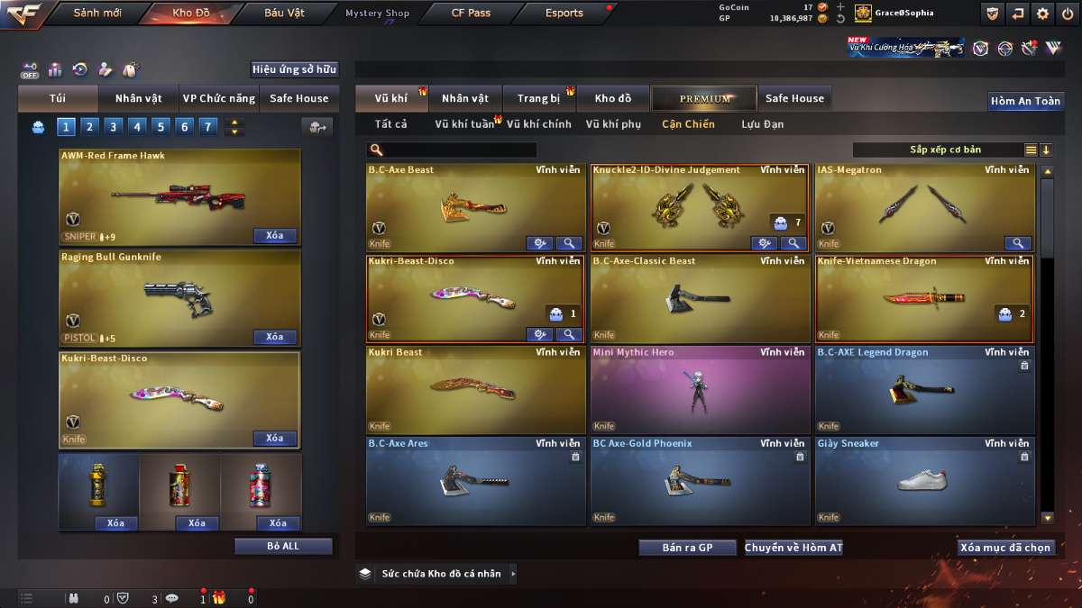 shop acc cf uy tin gia re